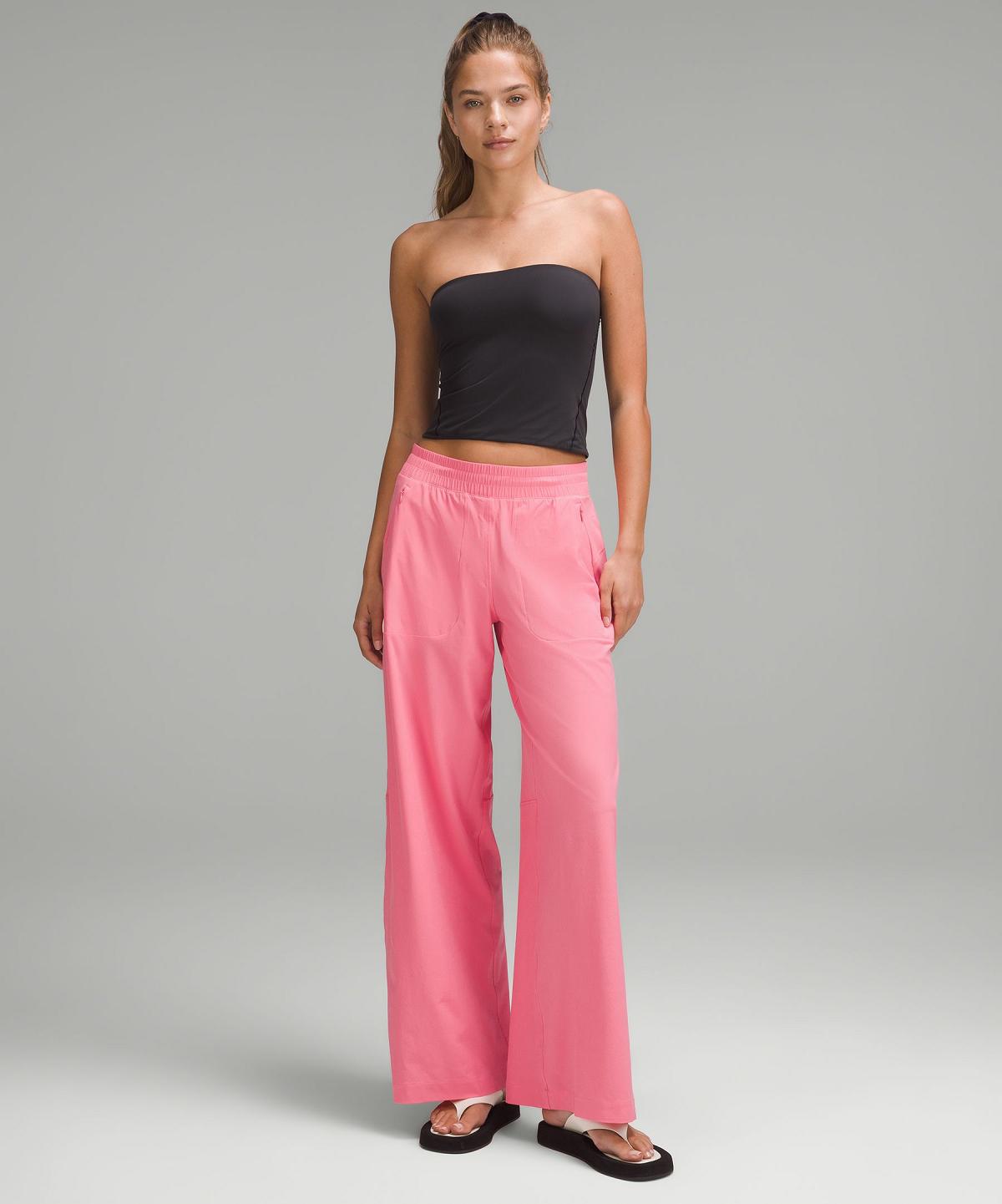 Lululemon Swift Mid-Rise Wide-Leg Bukse Dame Rosa | NO_LuLu70052