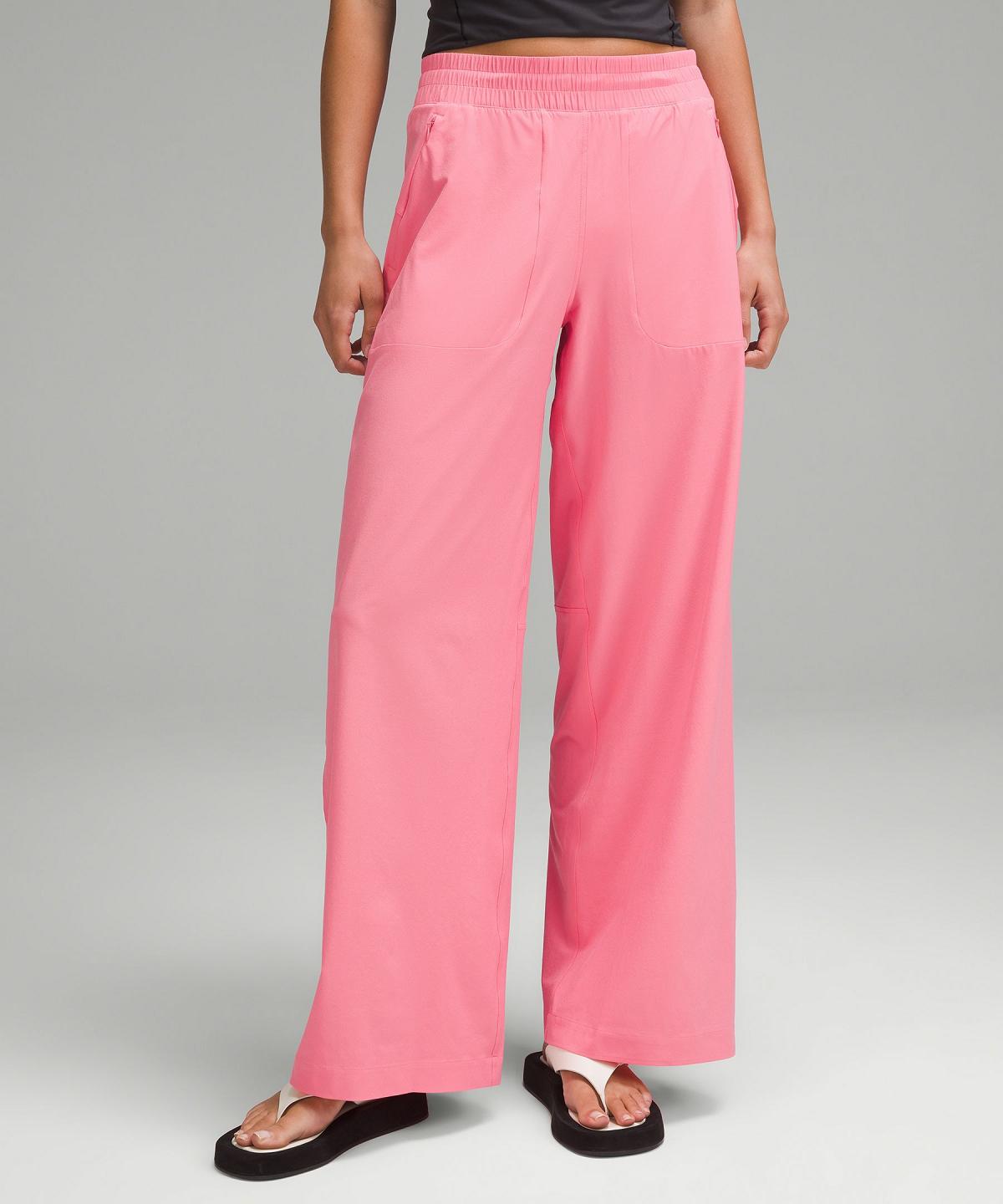 Lululemon Swift Mid-Rise Wide-Leg Bukse Dame Rosa | NO_LuLu70052