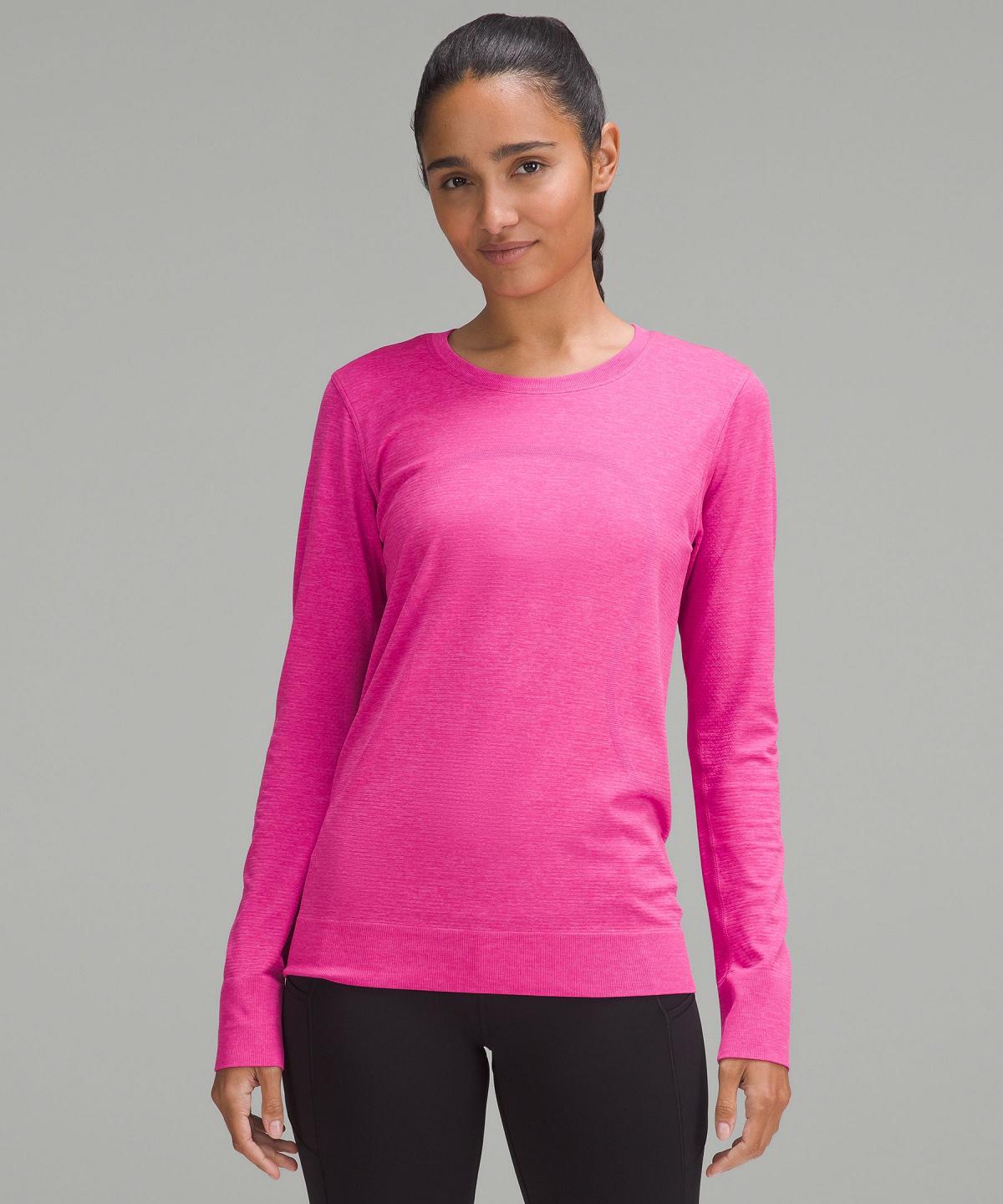 Lululemon Swiftly Relaxed Langermet Skjorte Dame Rosa | NO_LuLu97381