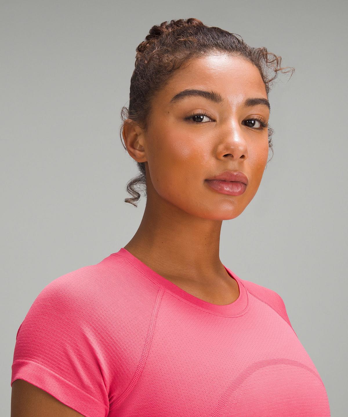 Lululemon Swiftly Tech Cropped Short-Sleeve 2.0 Skjorte Dame Rosa | NO_LuLu22098