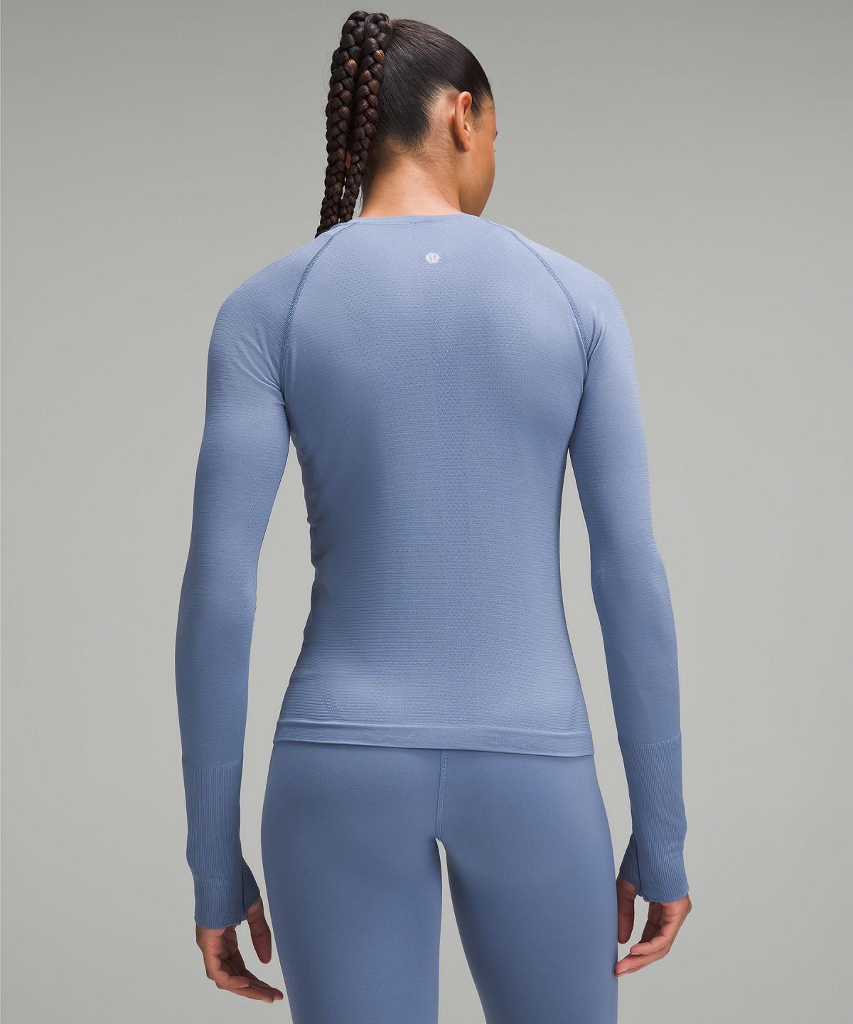 Lululemon Swiftly Tech Long-Sleeve 2.0 Skjorte Dame Blå | NO_LuLu23499