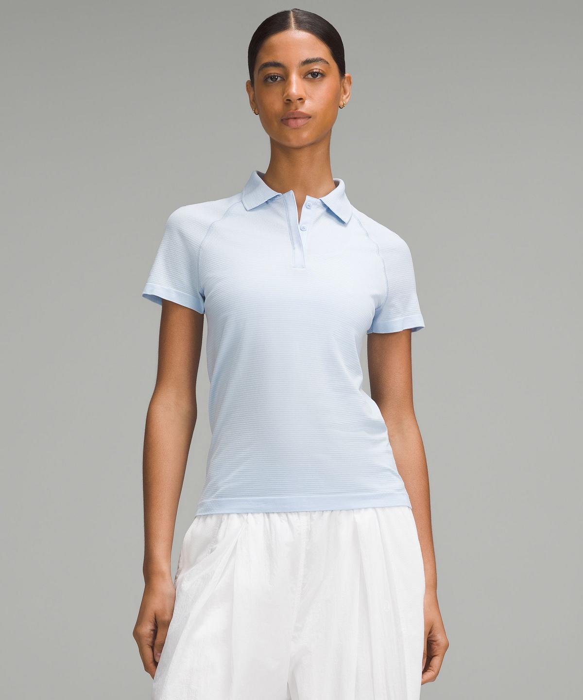 Lululemon Swiftly Tech Short-Sleeve Polo T Skjorte Dame Blå | NO_LuLu21672