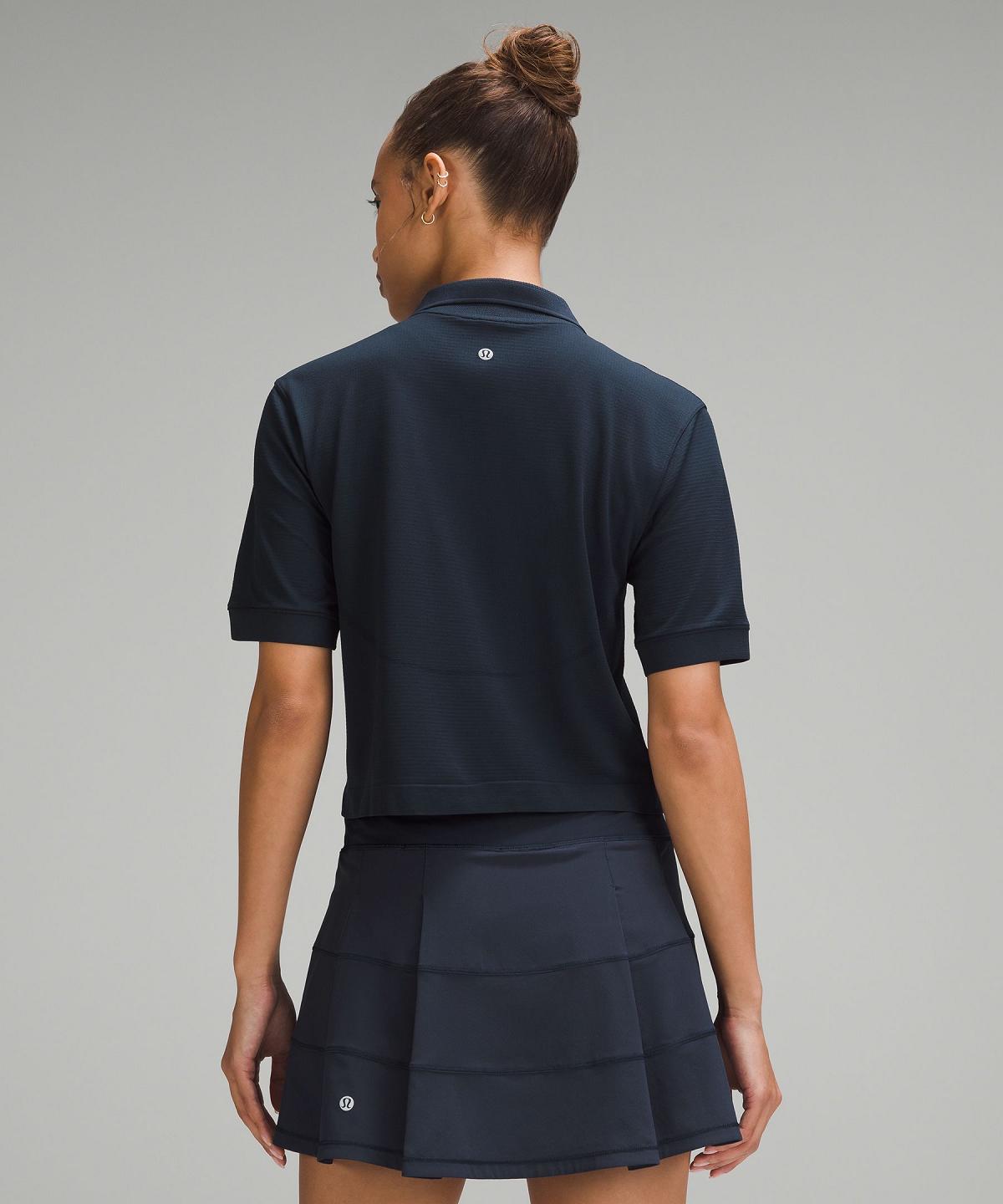 Lululemon Swiftly Tech Short-Sleeve Polo T Skjorte Dame Marineblå | NO_LuLu13997