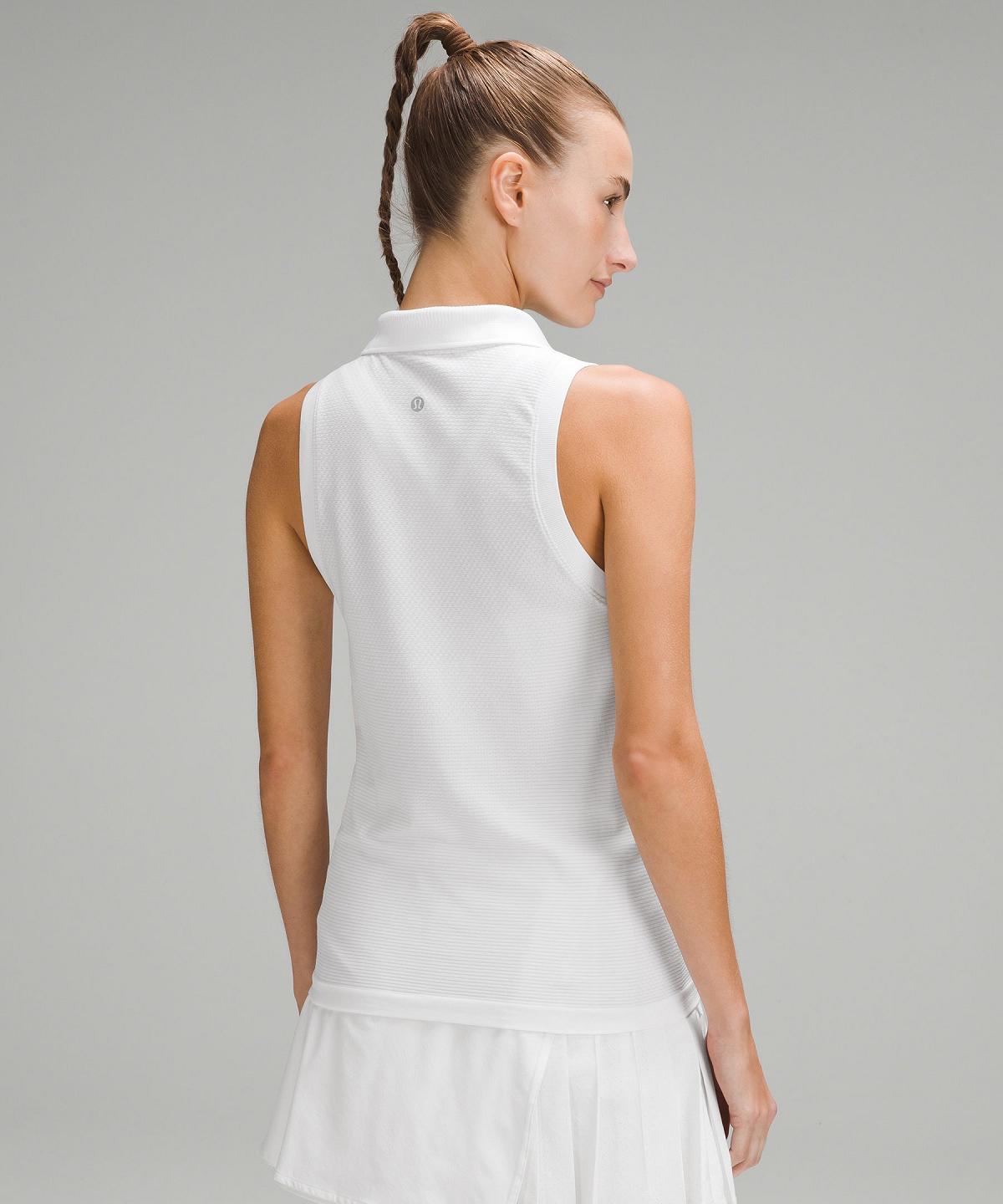 Lululemon Swiftly Tech Sleeveless Polo T Skjorte Dame Hvite | NO_LuLu99514