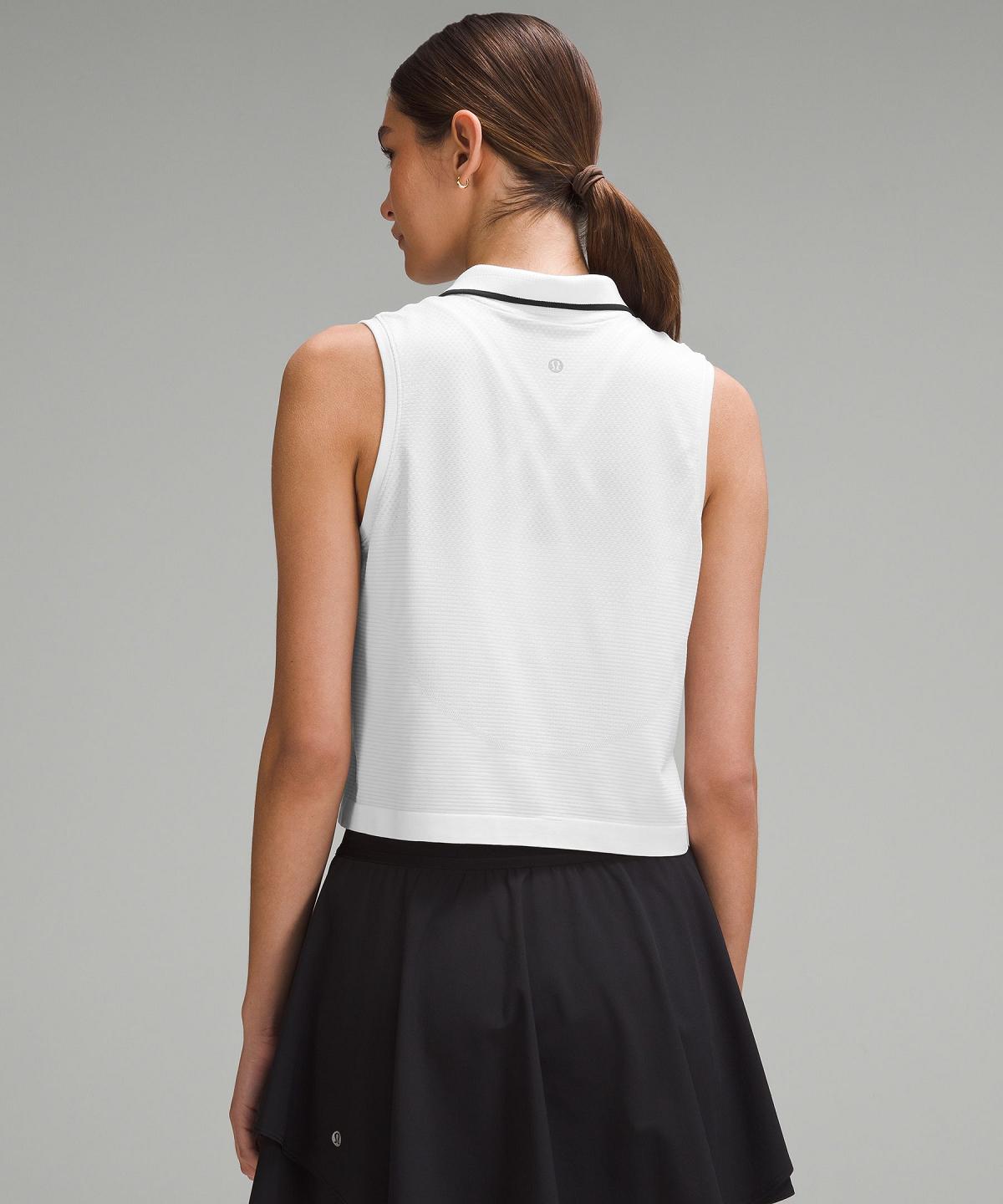 Lululemon Swiftly Tech Sleeveless Polo T Skjorte Dame Hvite | NO_LuLu72106