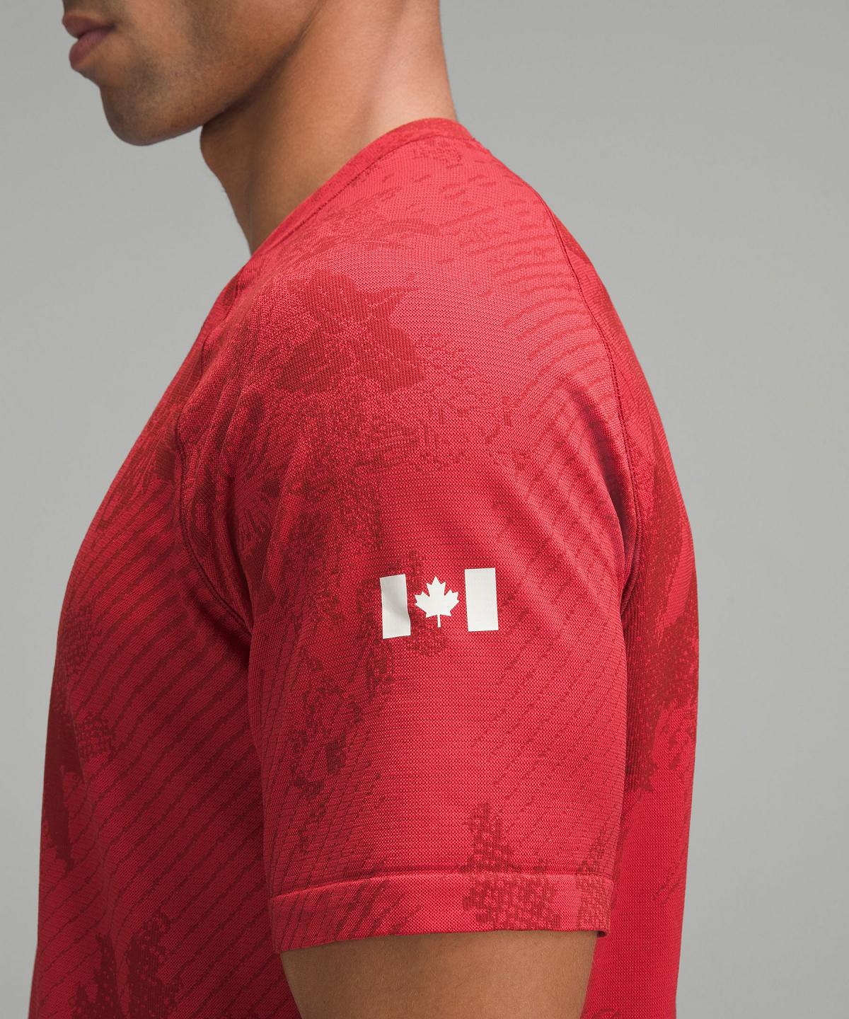 Lululemon Team Canada Metal Vent Tech Short-Sleeve Skjorte Herre Mørke Rød | NO_LuLu72234