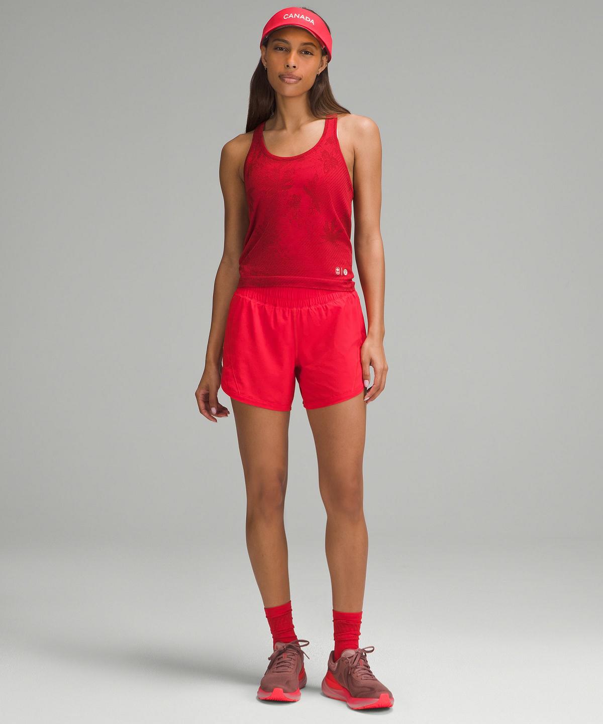 Lululemon Team Canada Swiftly Tech Racerback 2.0 Waist Length Skjorte Dame Rød | NO_LuLu76569