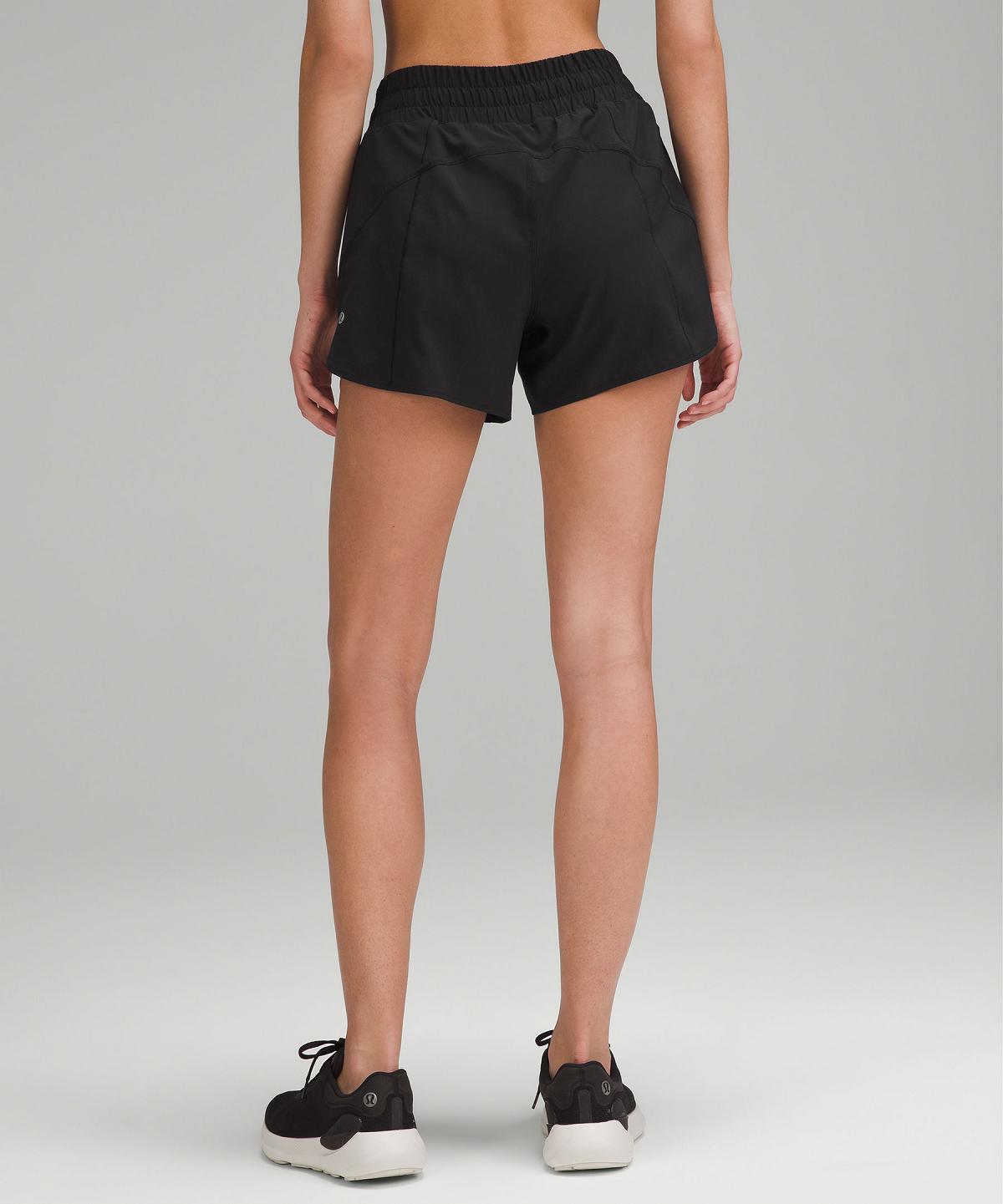 Lululemon Track That Mid-Rise Lined 5" Shorts Dame Svarte | NO_LuLu84369