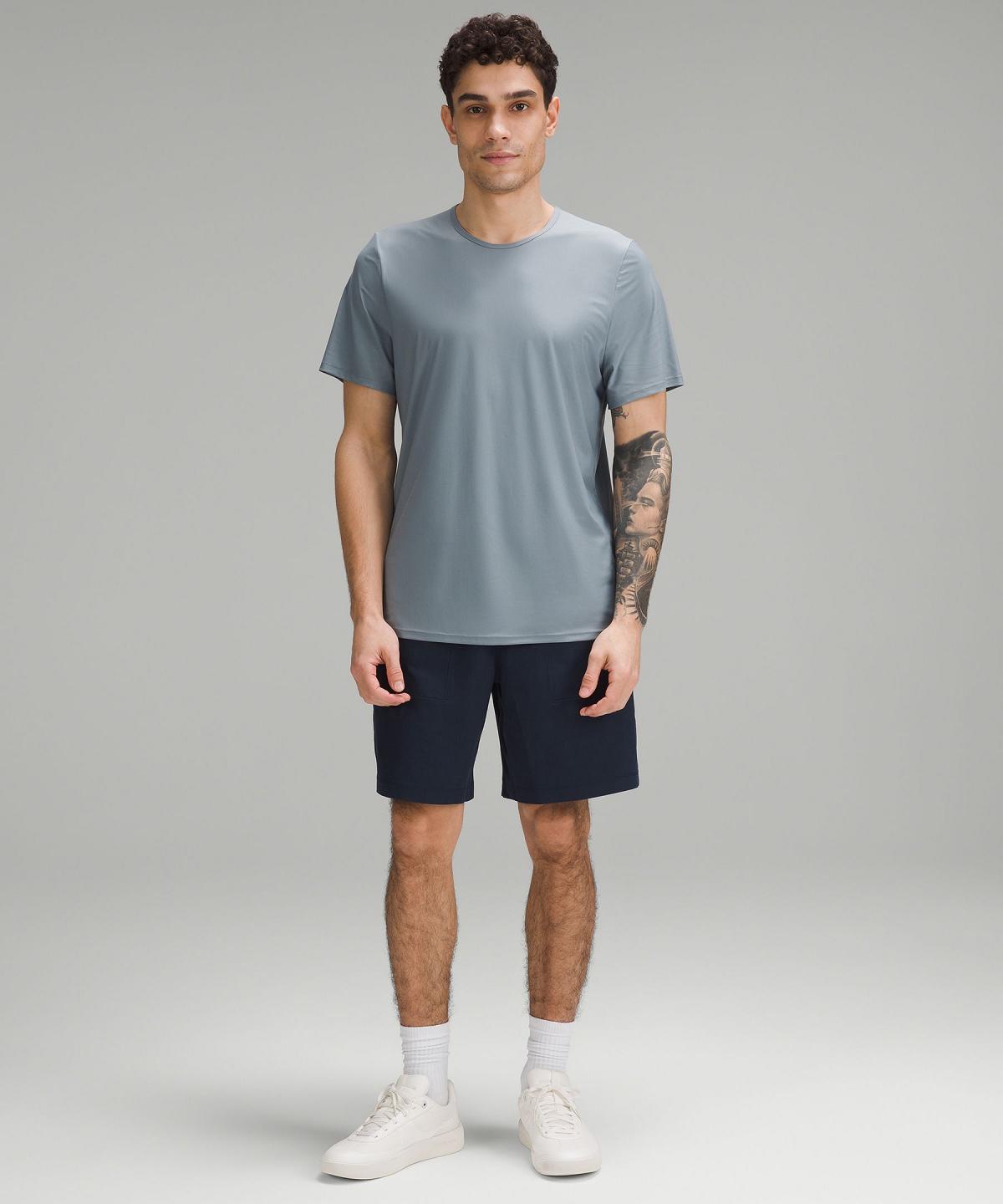 Lululemon Ultra-Soft Nulu Short-Sleeve T-Shirt Skjorte Herre Blå | NO_LuLu52233