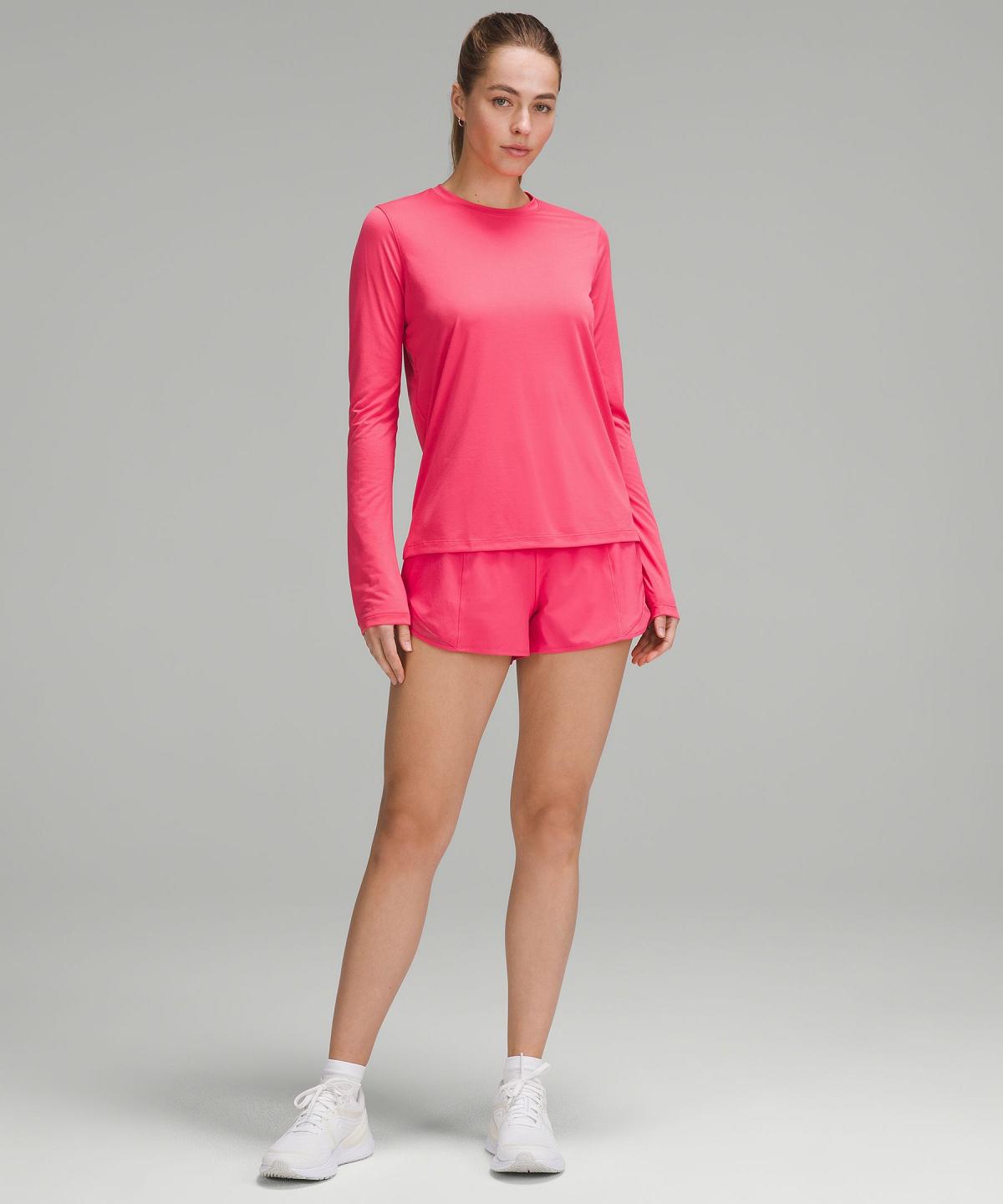 Lululemon Ultralight Hip-Length Long-Sleeve T-skjorte Dame Rosa | NO_LuLu15361