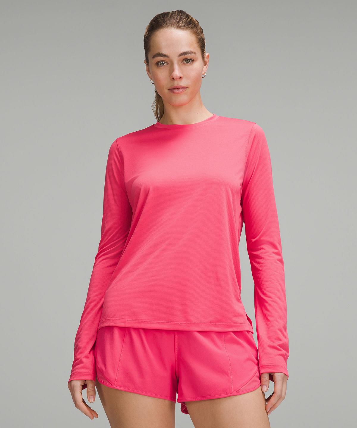 Lululemon Ultralight Hip-Length Long-Sleeve T-skjorte Dame Rosa | NO_LuLu15361