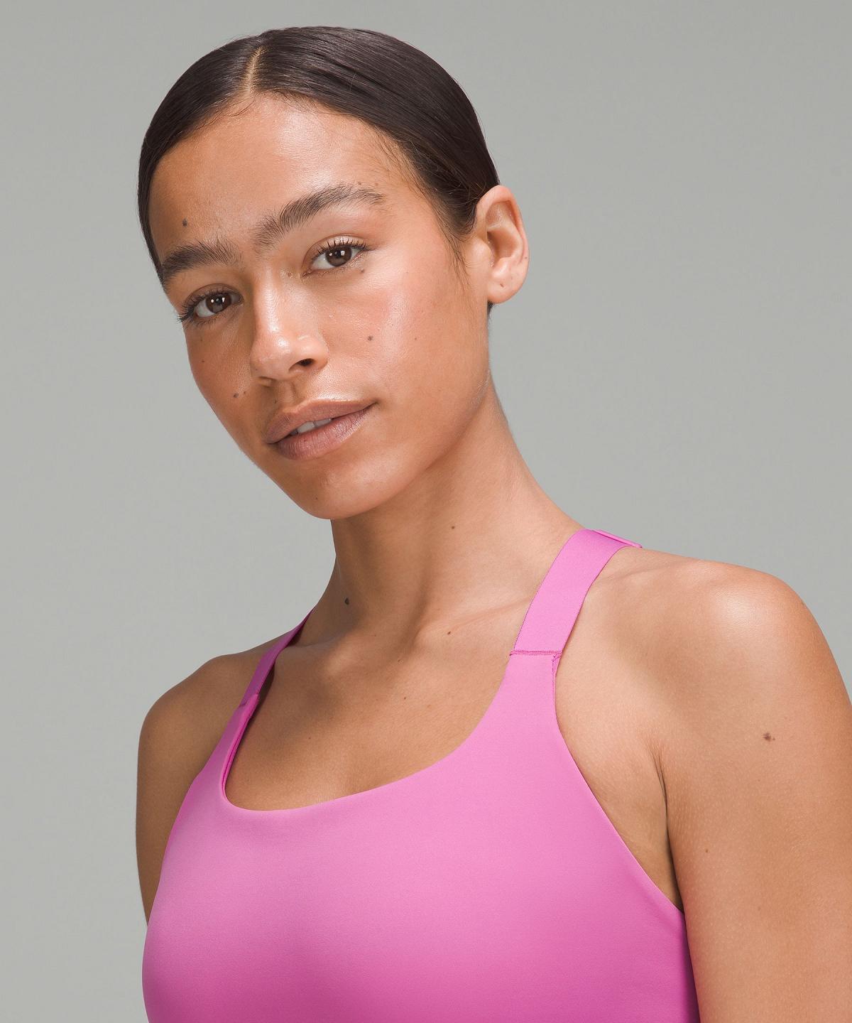 Lululemon Ultralu Square-Neck Workout Sports BH Dame Rosa | NO_LuLu89422