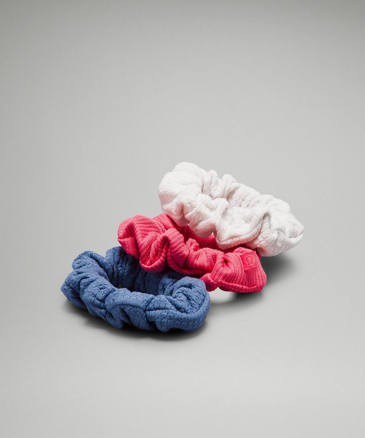 Lululemon Uplifting Scrunchies Textured Hårtilbehør Dame Rosa Blå | NO_LuLu66411