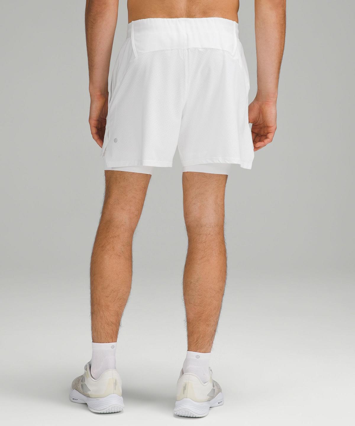 Lululemon Vented Tennis 6" Shorts Herre Hvite | NO_LuLu21783