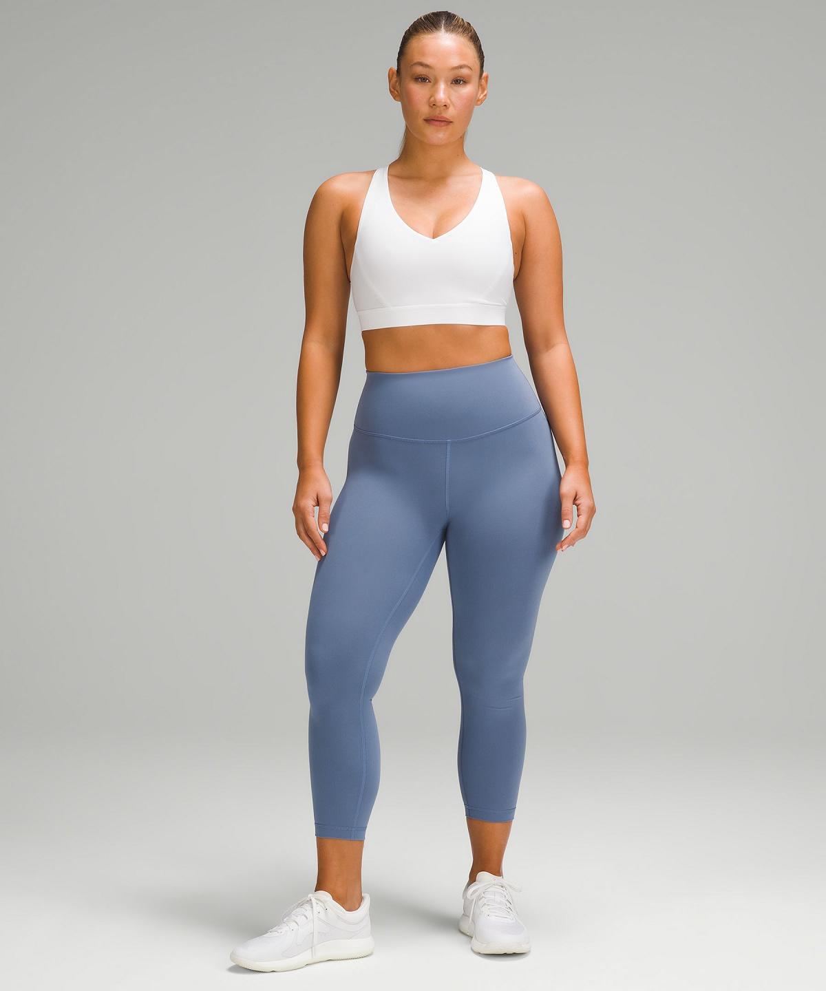 Lululemon Wunder Train Contour Fit High-Rise Crop 23" Leggings Dame Blå | NO_LuLu23622