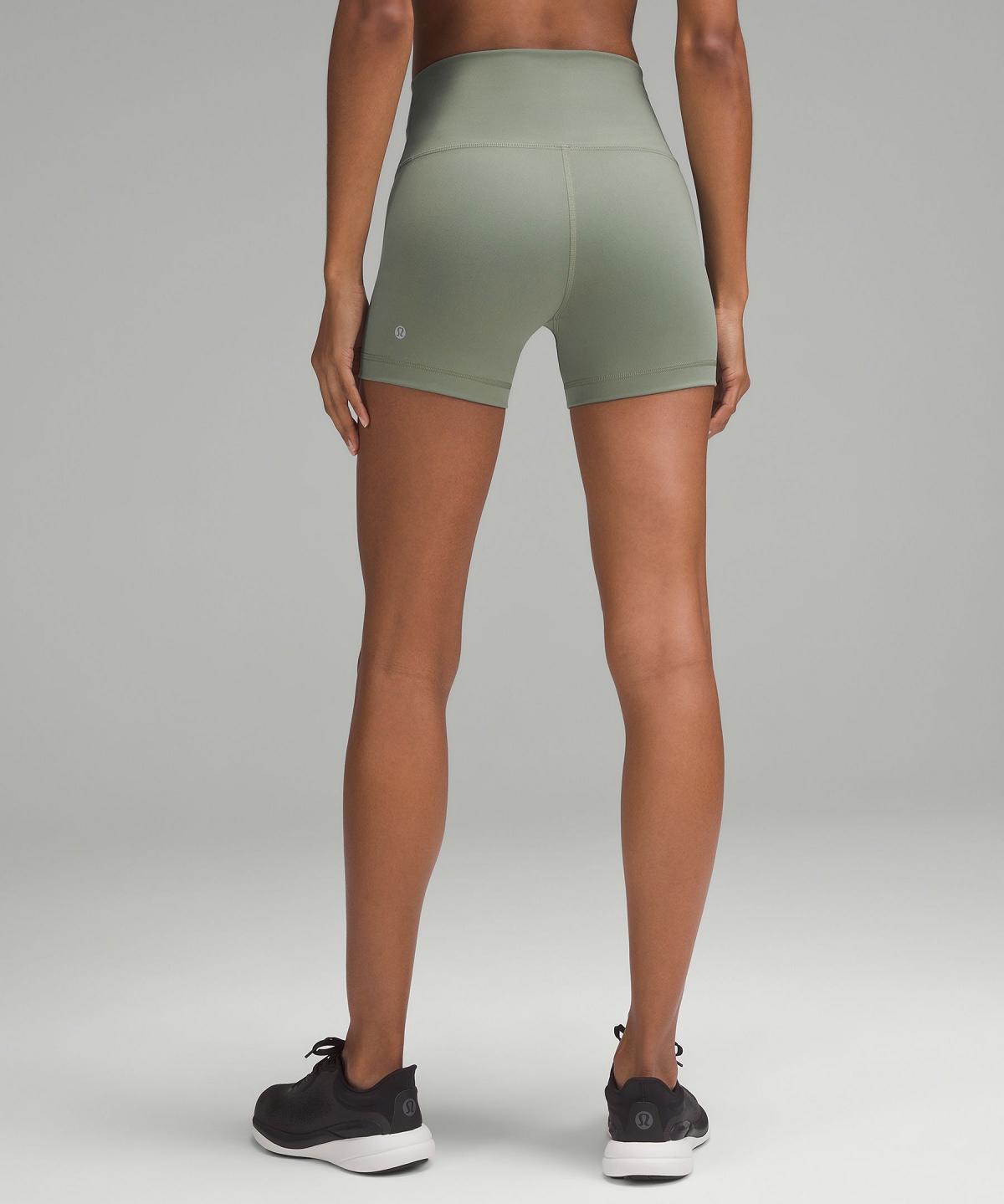 Lululemon Wunder Train High-Rise 4" Shorts Dame Grå Grønn | NO_LuLu46401