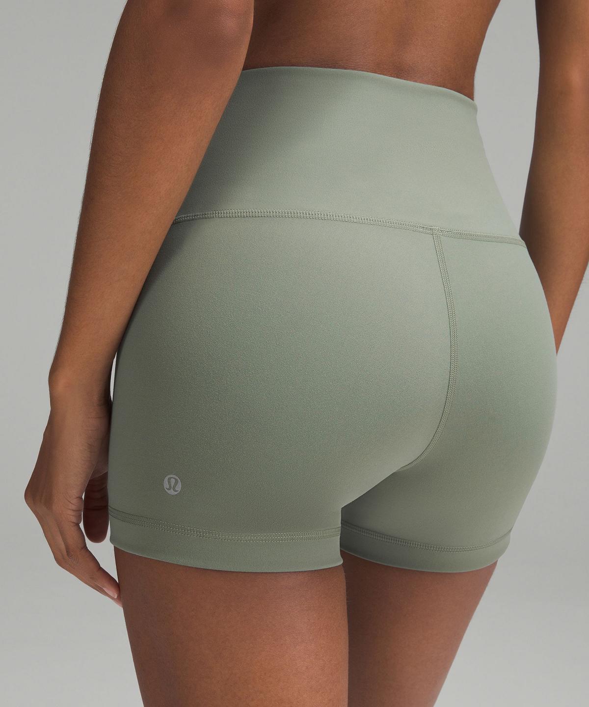 Lululemon Wunder Train High-Rise 4" Shorts Dame Grå Grønn | NO_LuLu46401