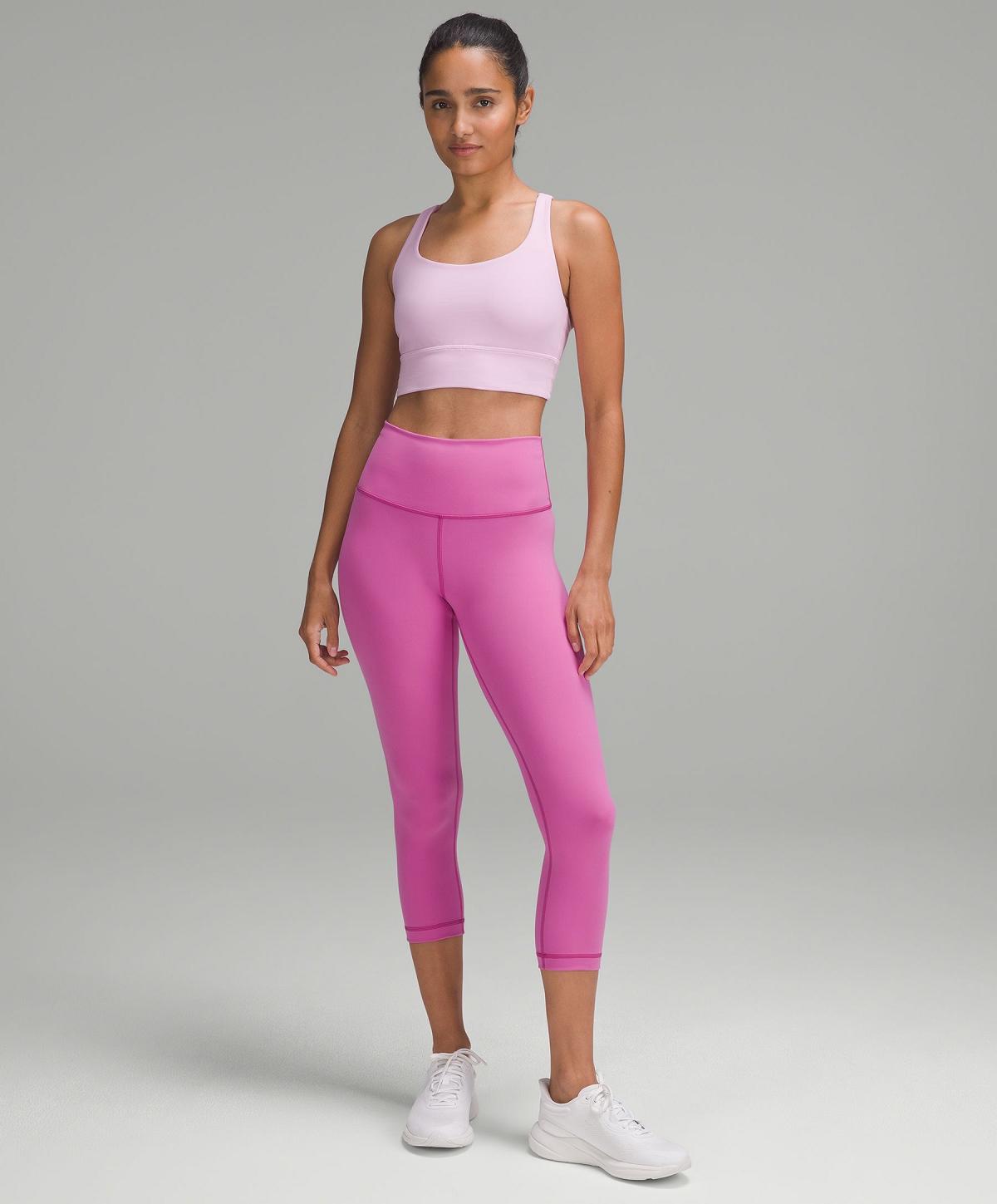 Lululemon Wunder Train High-Rise Crop 21" Leggings Dame Rosa | NO_LuLu61909