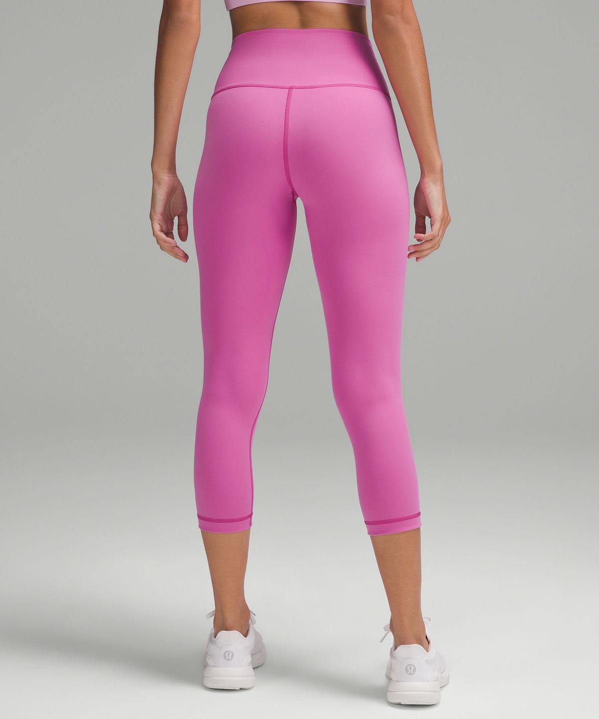 Lululemon Wunder Train High-Rise Crop 21" Leggings Dame Rosa | NO_LuLu61909