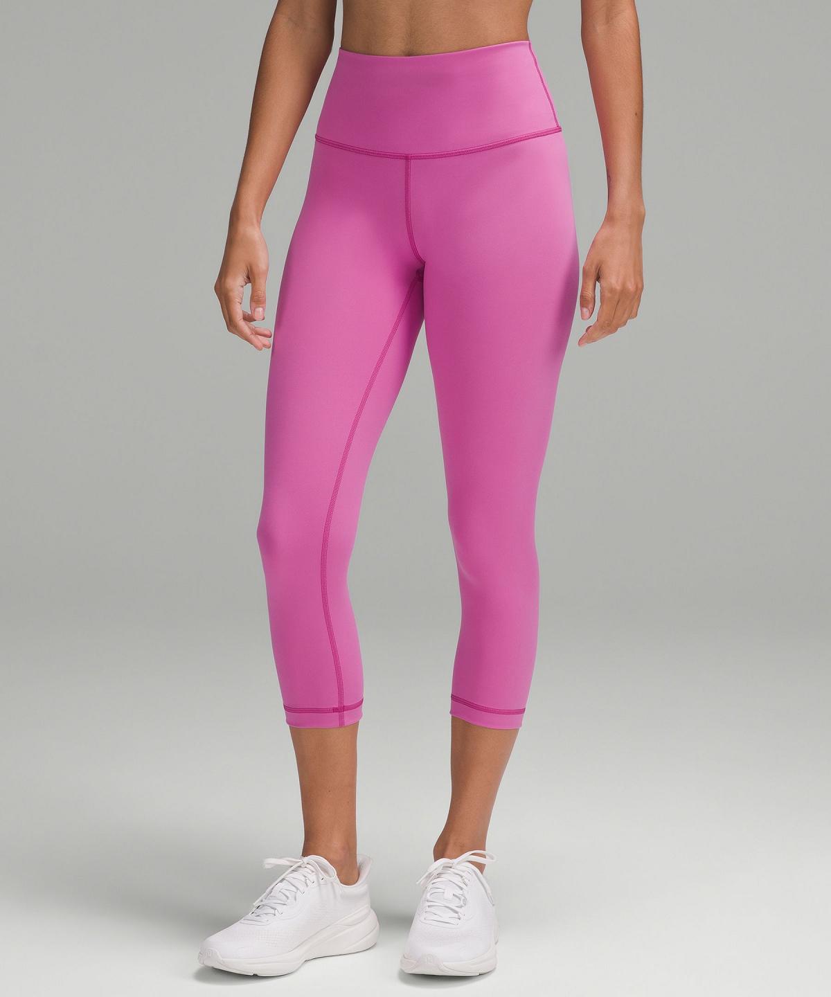 Lululemon Wunder Train High-Rise Crop 21" Leggings Dame Rosa | NO_LuLu61909