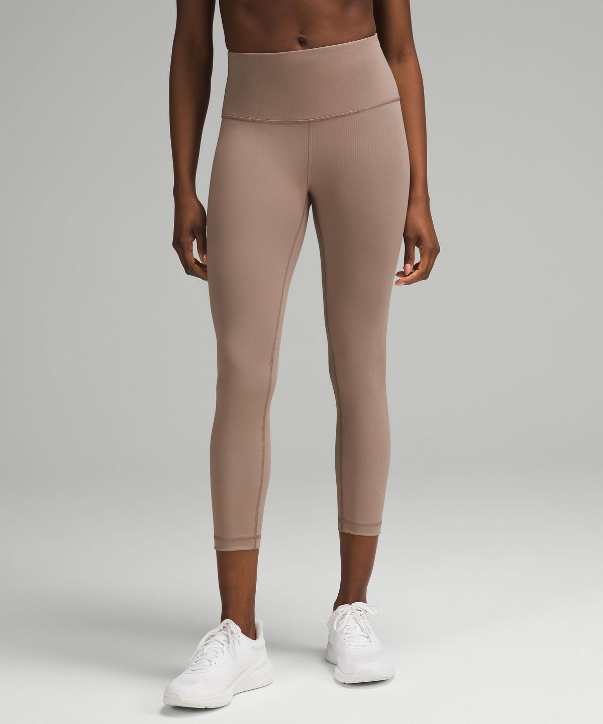 Lululemon Wunder Train High-Rise Ribbed Crop 23" Leggings Dame Grå | NO_LuLu14982