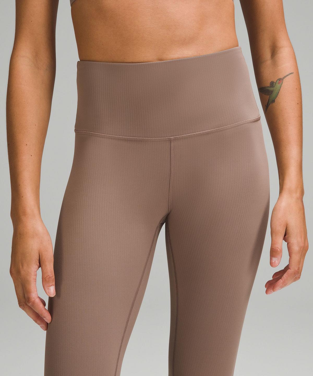 Lululemon Wunder Train High-Rise Ribbed Tight 28" Leggings Dame Brune | NO_LuLu68829