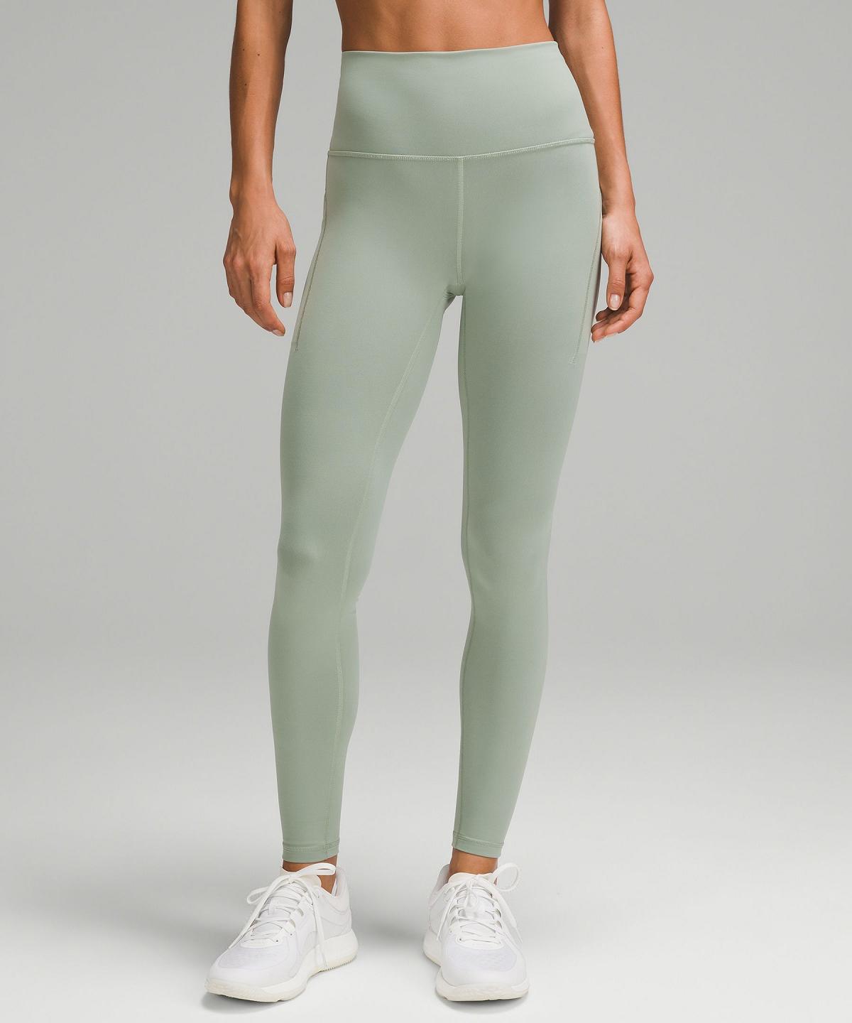 Lululemon Wunder Train High-Rise Tight with Pockets 28" Leggings Dame Grønn | NO_LuLu48201