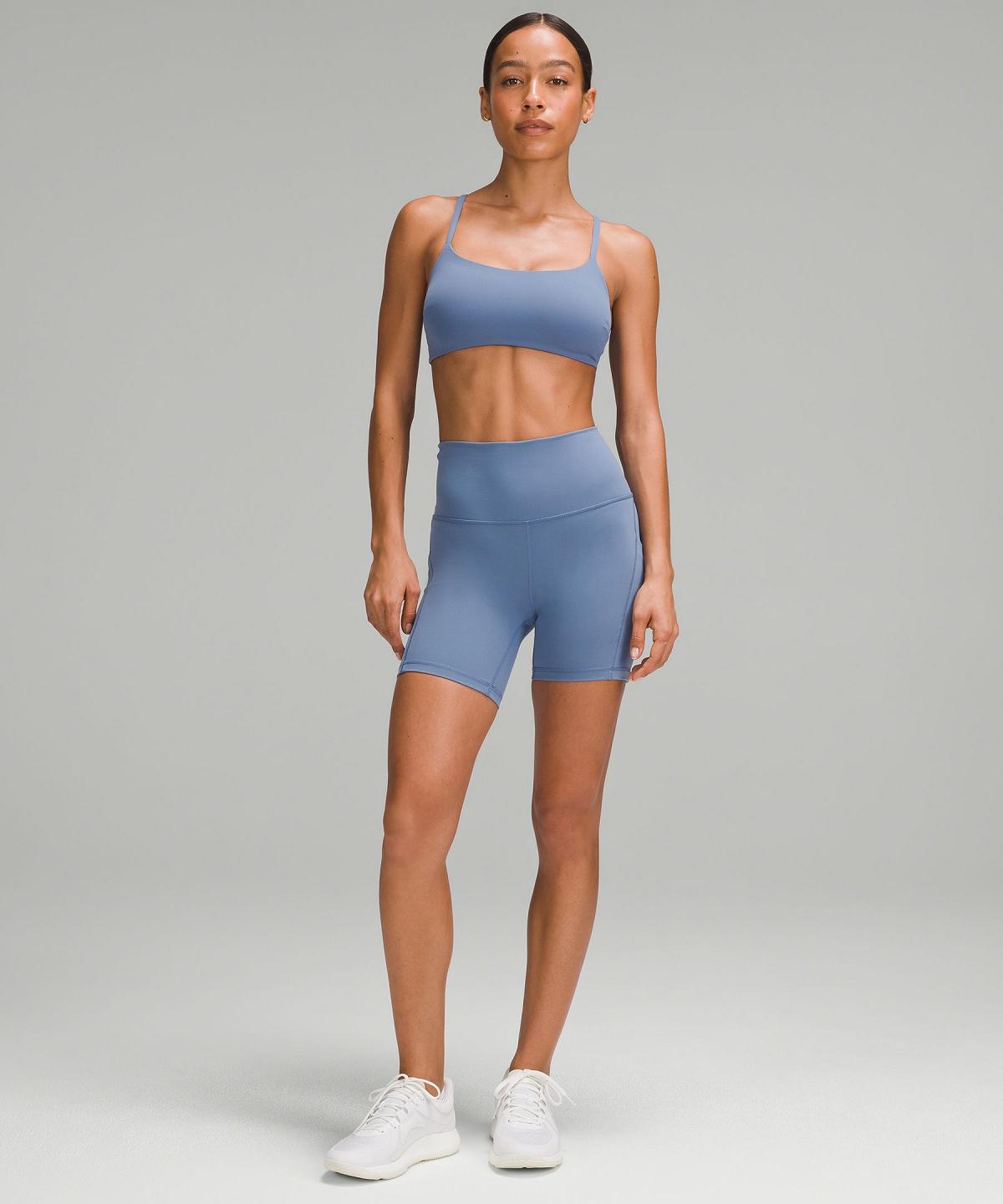 Lululemon Wunder Train Strappy Racer Sports BH Dame Blå | NO_LuLu54185