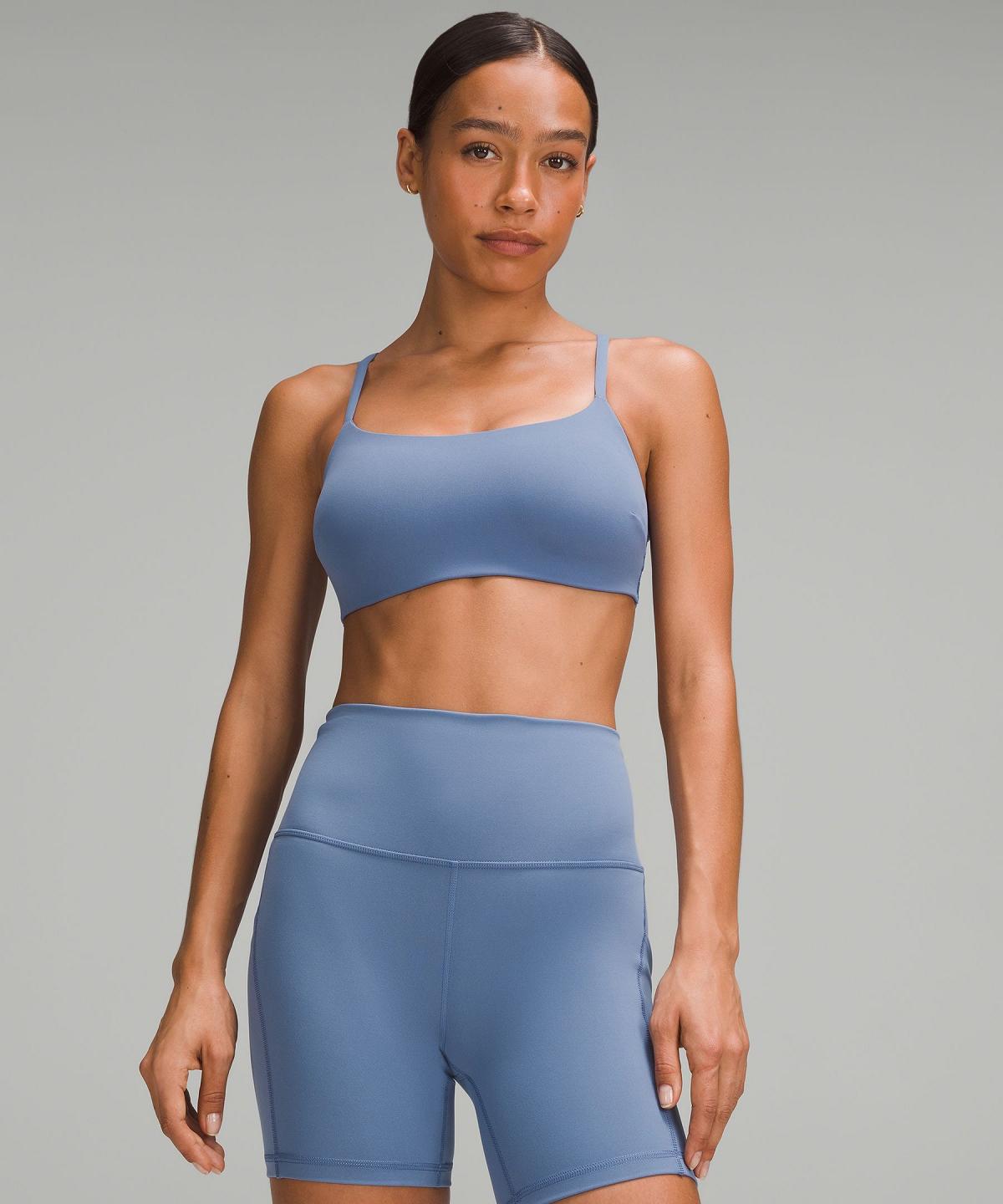 Lululemon Wunder Train Strappy Racer Sports BH Dame Blå | NO_LuLu54185