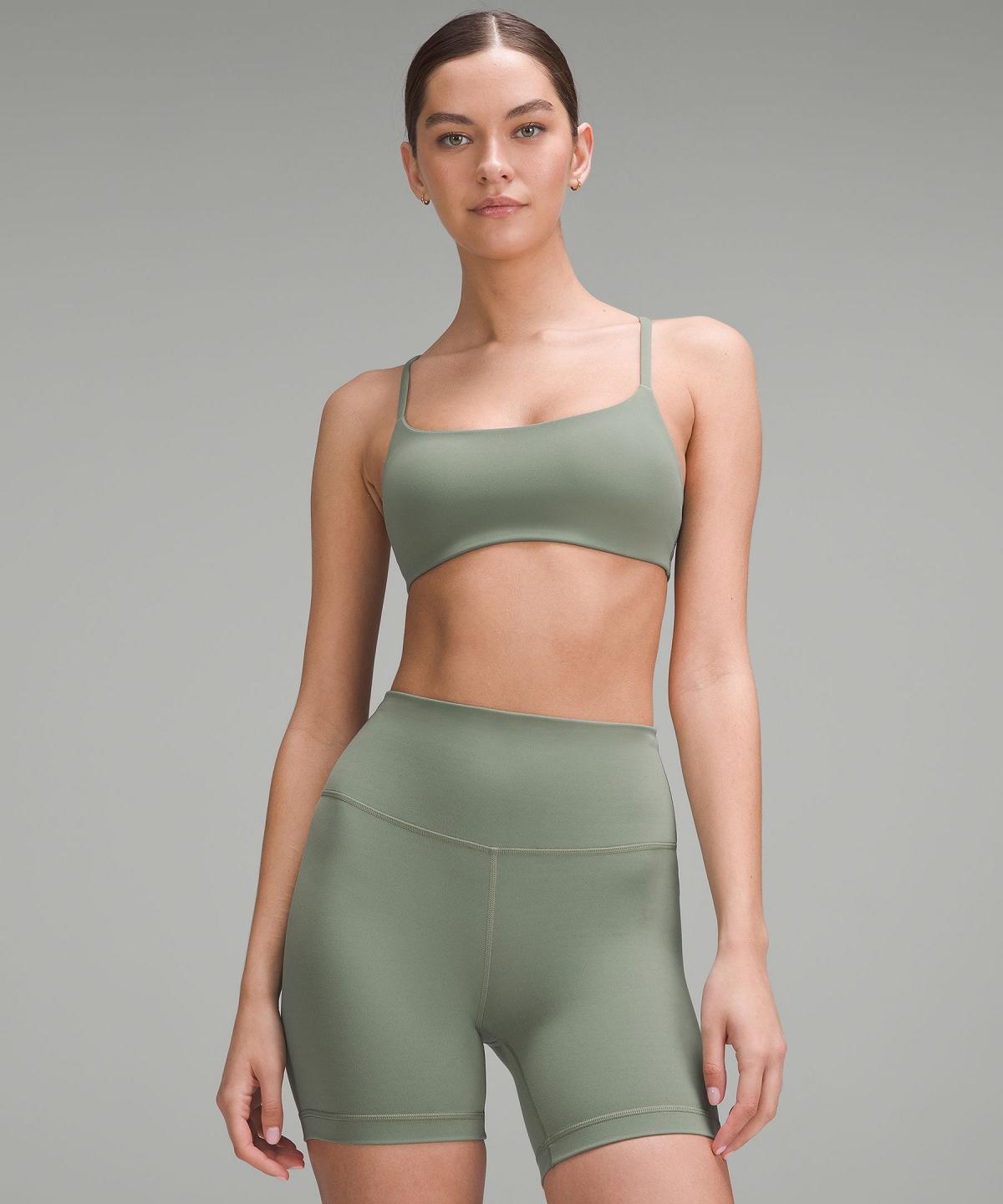 Lululemon Wunder Train Strappy Racer Sports BH Dame Grå Grønn | NO_LuLu86661