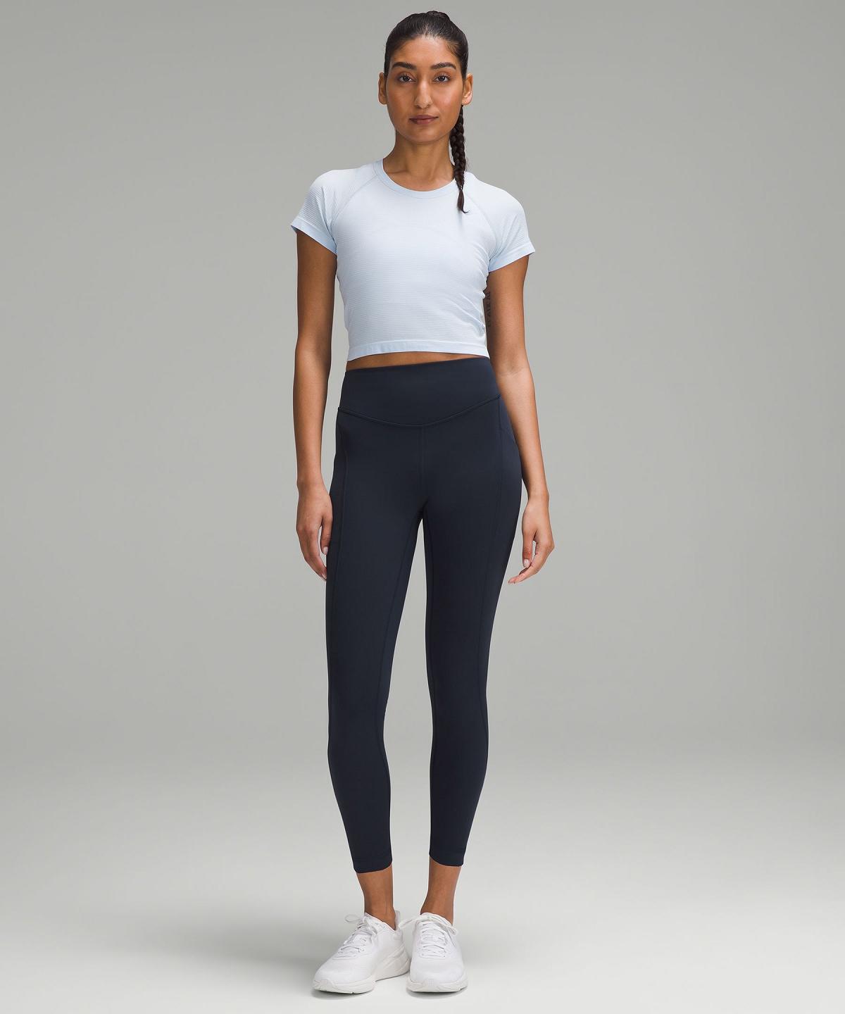 Lululemon Wunder Under SmoothCover Tight with Pockets 25" Leggings Dame Marineblå | NO_LuLu54551