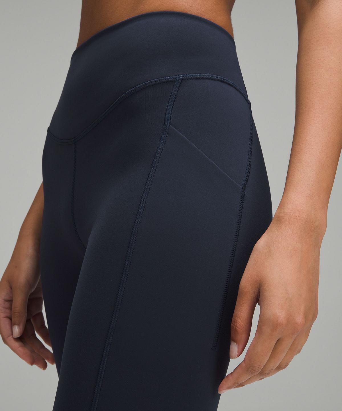 Lululemon Wunder Under SmoothCover Tight with Pockets 25" Leggings Dame Marineblå | NO_LuLu54551