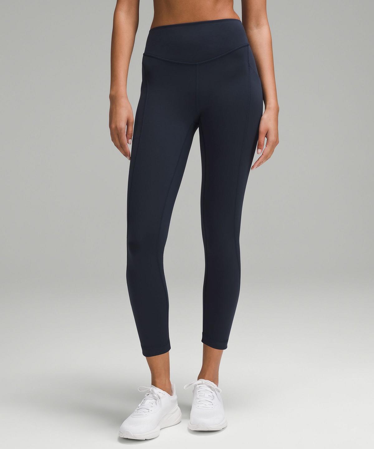 Lululemon Wunder Under SmoothCover Tight with Pockets 25" Leggings Dame Marineblå | NO_LuLu54551