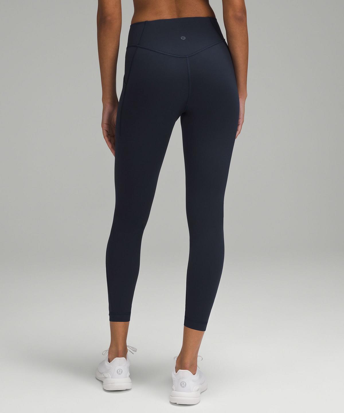 Lululemon Wunder Under SmoothCover Tight with Pockets 25" Bukse Dame Marineblå | NO_LuLu61509