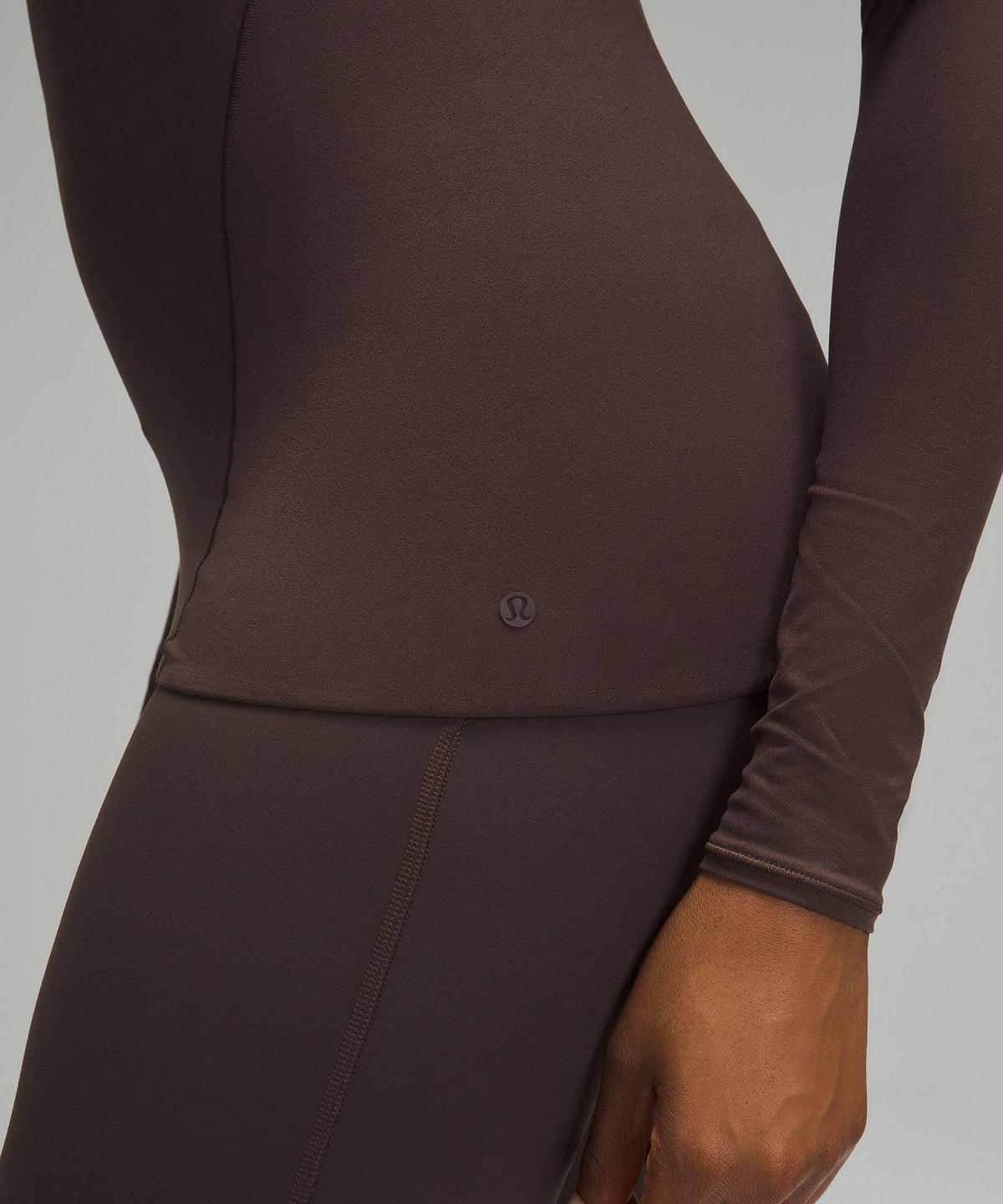 Lululemon Wundermost Ultra-Soft Nulu Crewneck Long-Sleeve Skjorte Dame Kaffe | NO_LuLu43645