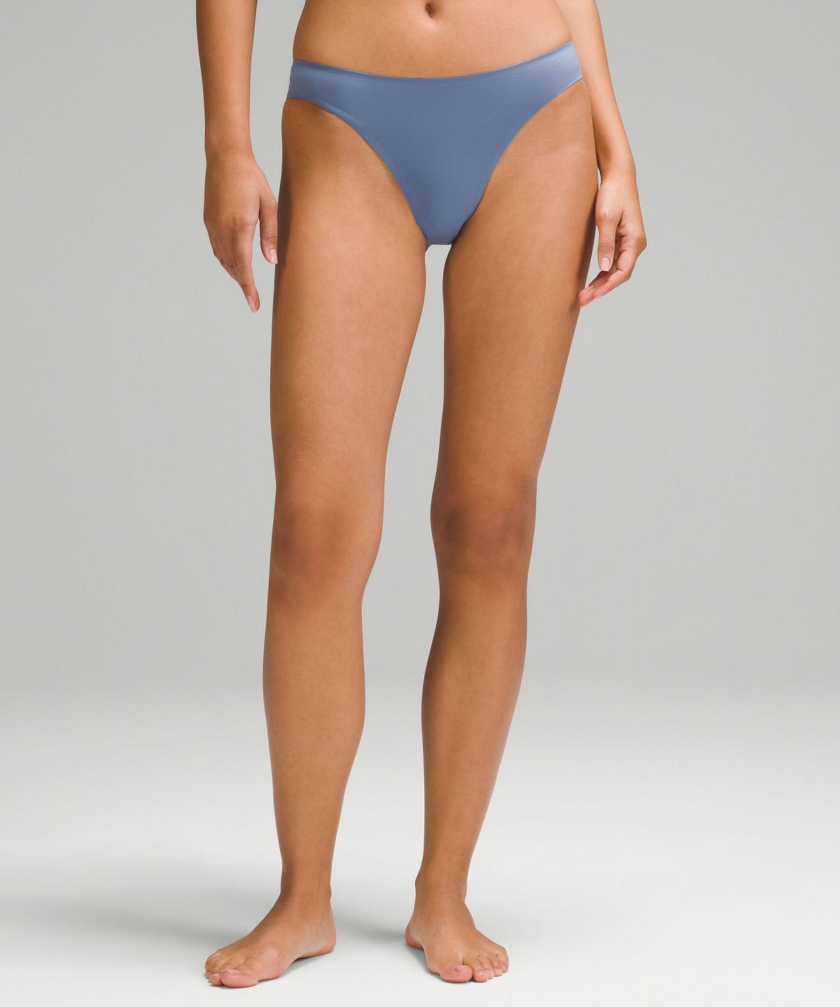 Lululemon Wundermost Ultra-Soft Nulu Mid-Rise Bikini Undertøy Dame Blå | NO_LuLu10220