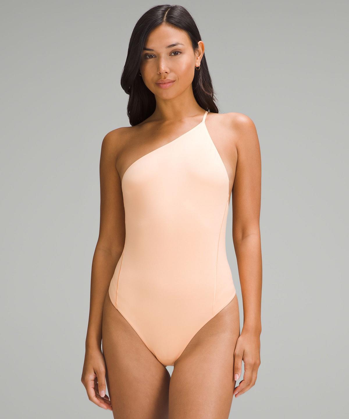 Lululemon Wundermost Ultra-Soft Nulu One-Shoulder Spaghetti-Strap Body Dame Korall | NO_LuLu91189