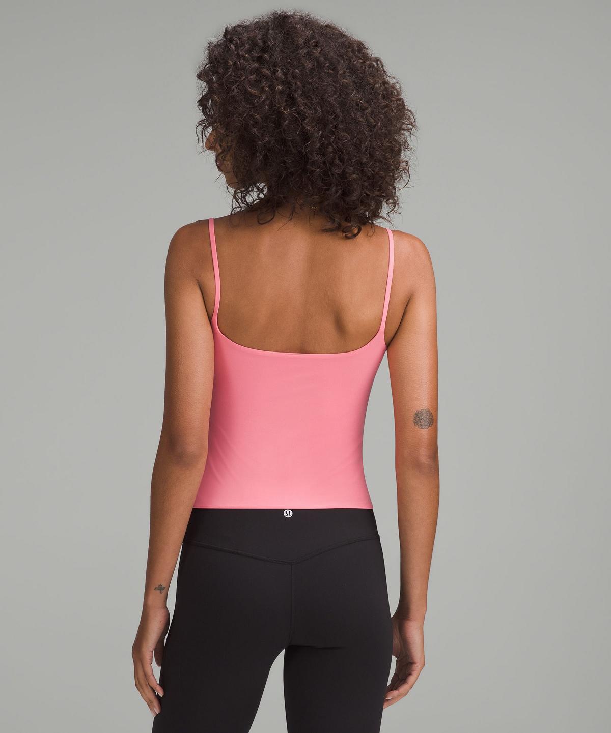 Lululemon Wundermost Ultra-Soft Nulu Spaghetti-Strap Cami Tank Top Dame Rosa | NO_LuLu87200