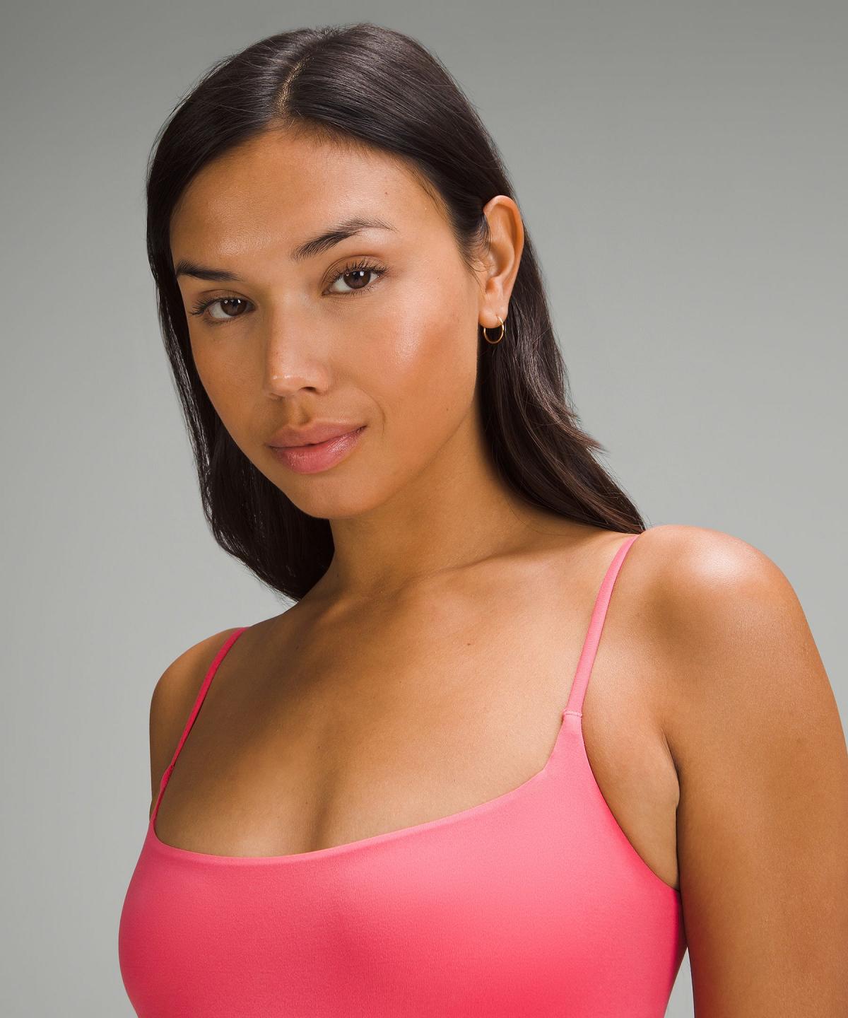 Lululemon Wundermost Ultra-Soft Nulu Square-Neck Spaghetti-Strap Body Dame Rosa | NO_LuLu47474