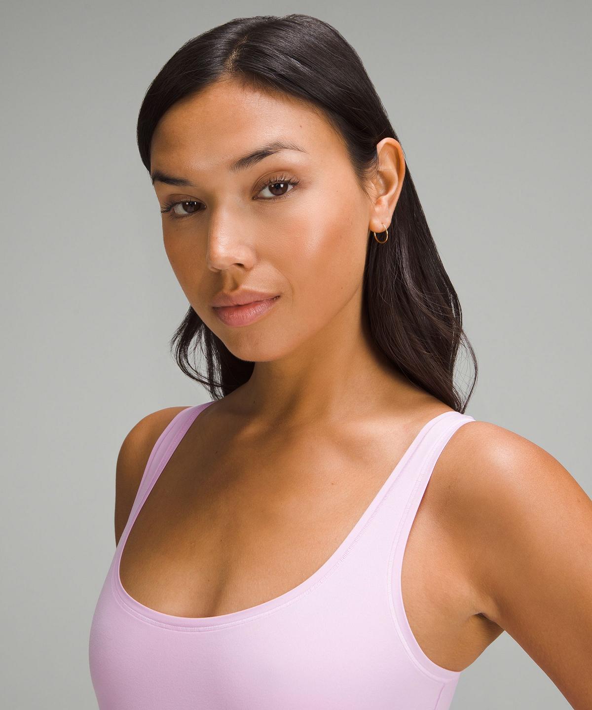 Lululemon Wundermost Ultra-Soft Nulu Square-Neck Sleeveless Skjorte Dame Rosa | NO_LuLu74799