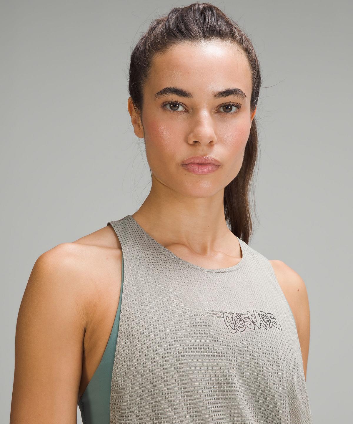 Lululemon lab Grid Mesh Training Tank Top Dame Beige | NO_LuLu78639